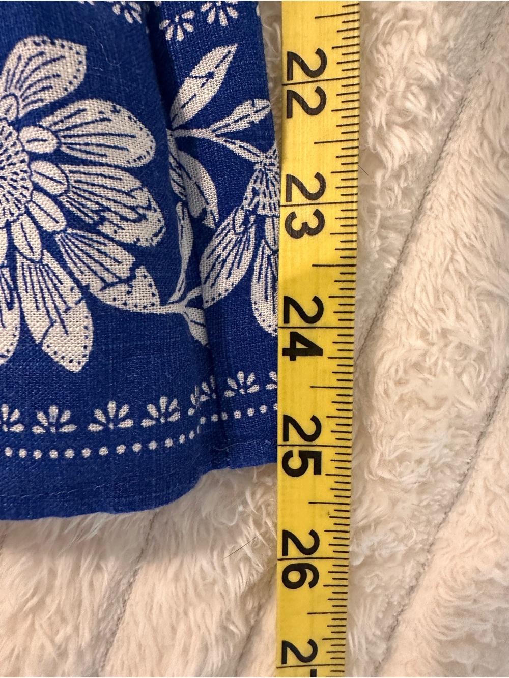 LOFT Blue and White Floral Off-Shoulder Midi Dress - Picture 6 of 6